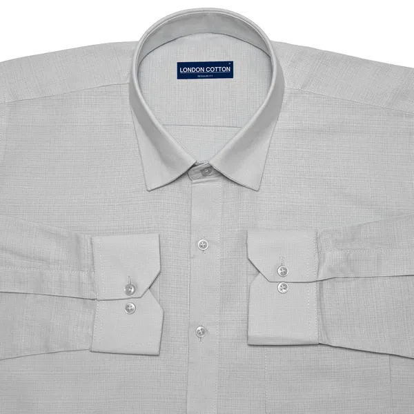 Silver_Textured_Linen_Shirt_For_Men