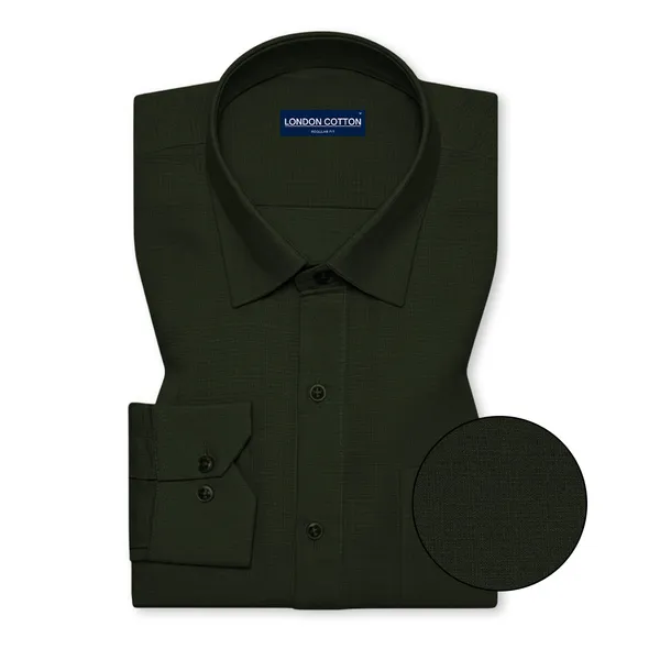 Bottle_Green_Textured_Linen_Shirt_For_Men