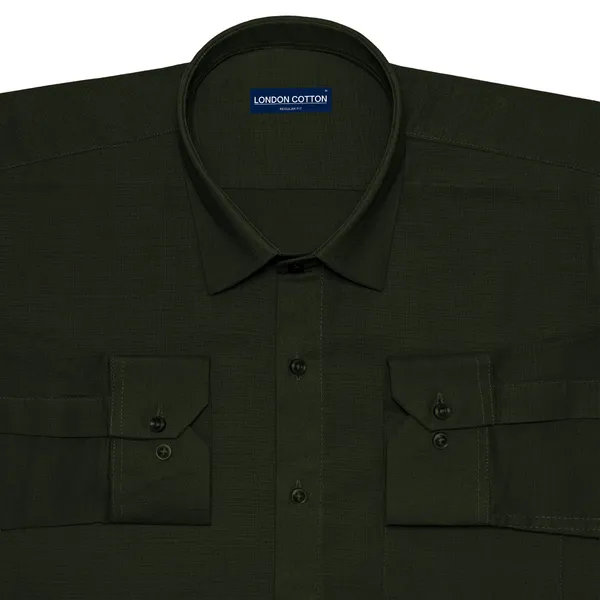 Bottle_Green_Textured_Linen_Shirt_For_Men