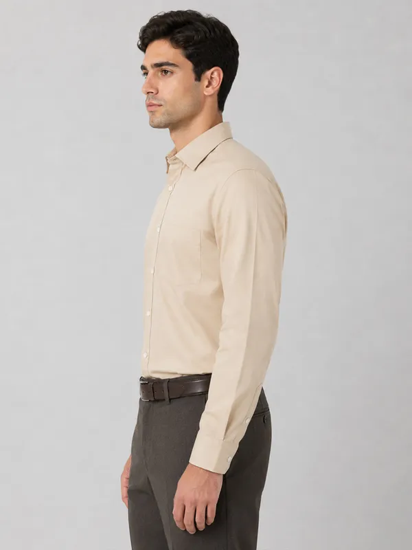 Pack_Of_2_Brown_Cream_Formal_Oxford_Cotton_Shirt_For_Men