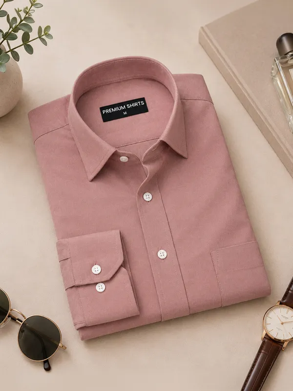 Pack_Of_2_Olive_Maroon_Formal_Oxford_Cotton_Shirt_For_Men