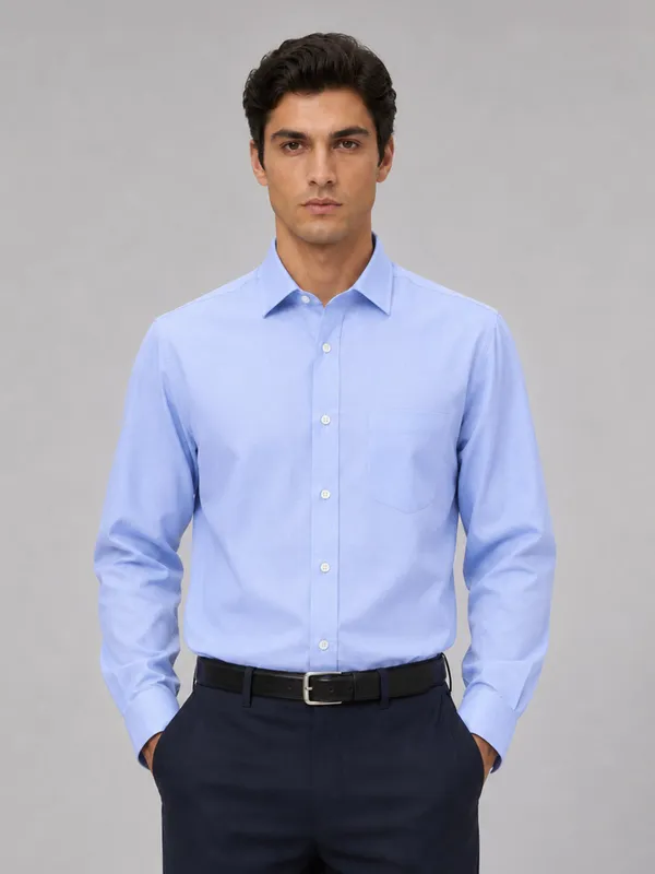Pack_Of_2_Maroon_Denim_Blue_Formal_Oxford_Cotton_Shirt_For_Men