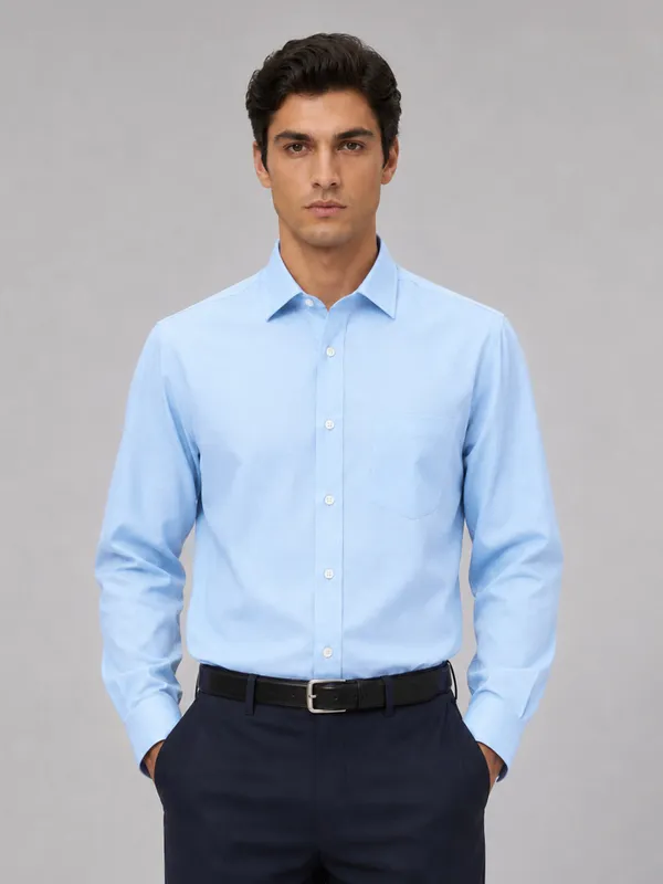 Pack_Of_2_Sea_Green_Sky_Blue_Formal_Oxford_Cotton_Shirt_For_Men