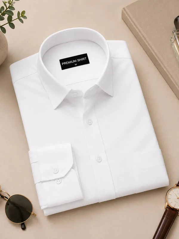 Pack_Of_2_White_Sea_Green_Formal_Oxford_Cotton_Shirt_For_Men