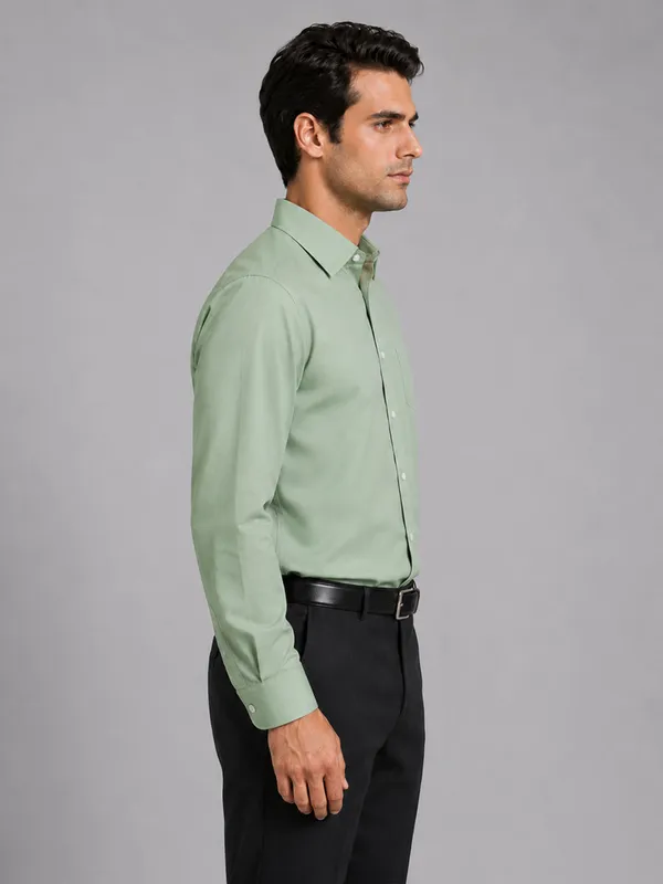 Pack_Of_2_Olive_Sea_Green_Formal_Oxford_Cotton_Shirt_For_Men