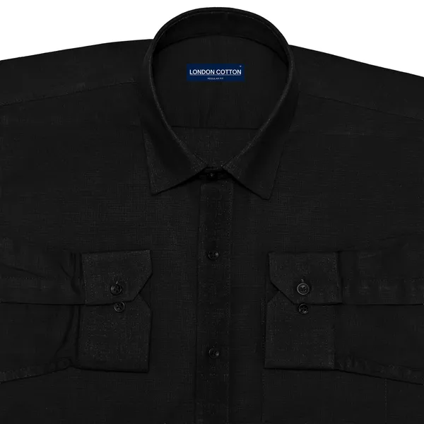 Black_Textured_Linen_Shirt_For_Men