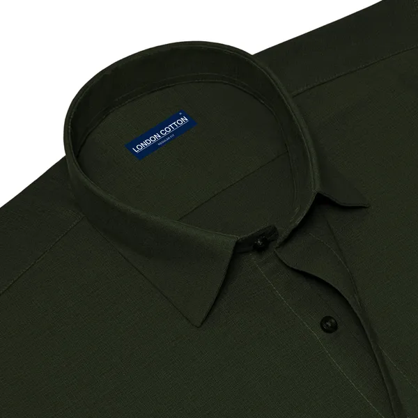 Pack_Of_2_Textured_Linen_Shirts_Olive_Bottle_Green