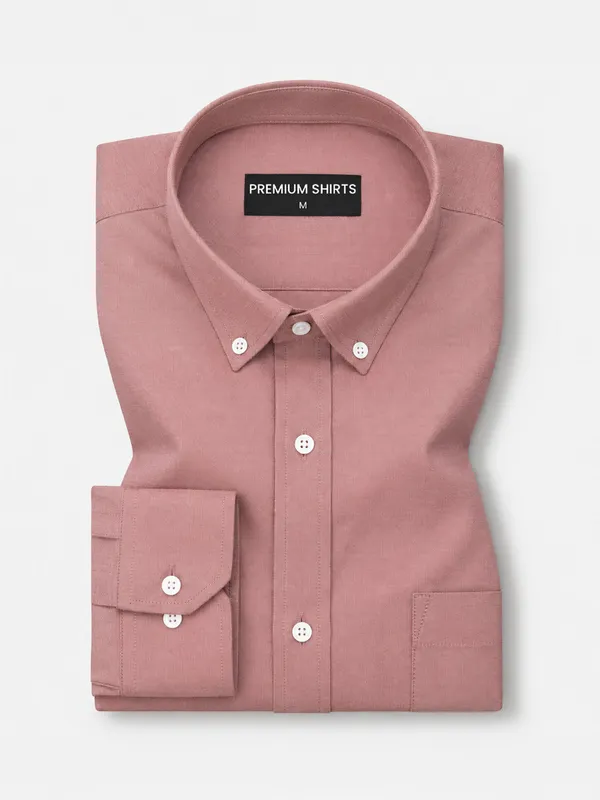 Pack_Of_2_Oxford_Cotton_Shirt_For_Men_Denim_Blue_Maroon