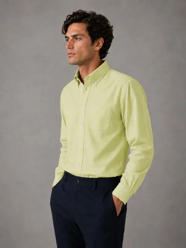 Pack_Of_2_Oxford_Cotton_Shirt_For_Men_Lime_Green_Sky_Blue