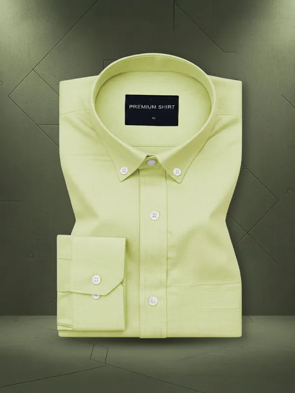 Pack_Of_2_Oxford_Cotton_Shirt_For_Men_Lime_Green_Peach