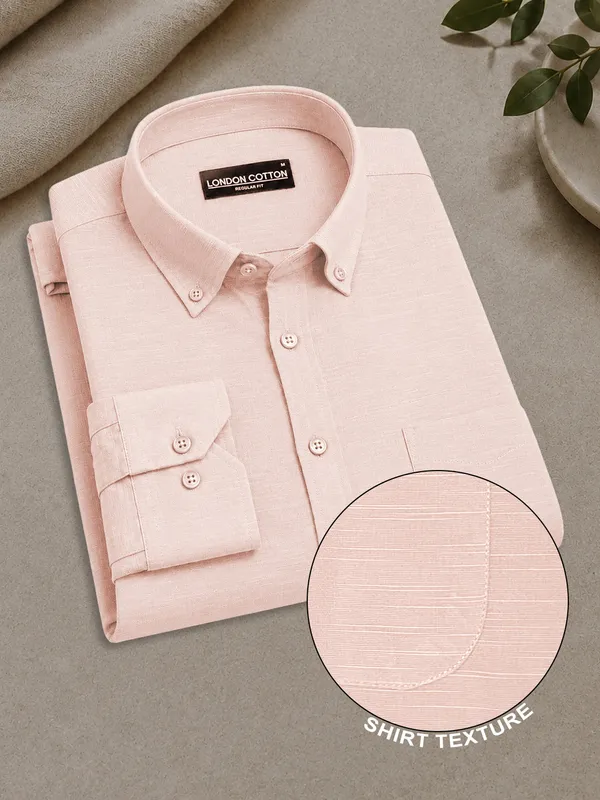 Peach_Linear_Linen_Shirt