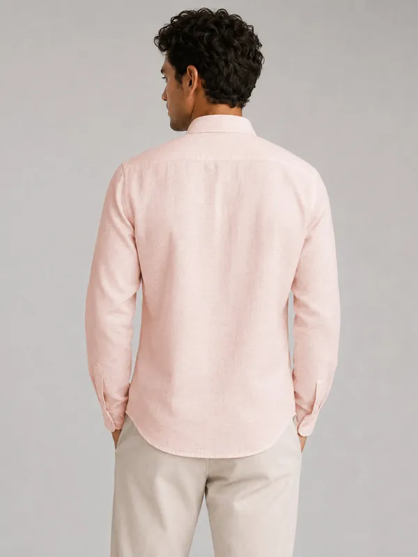Peach_Linear_Linen_Shirt