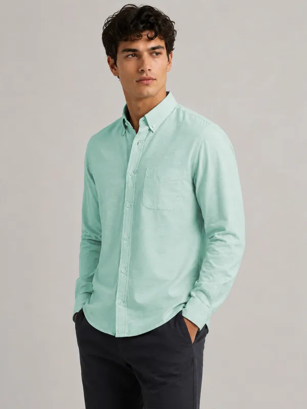 Turkish_Blue_Linear_Linen_Shirt