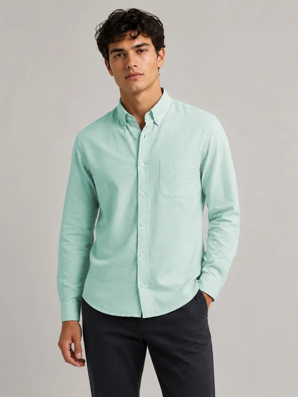 Turkish_Blue_Linear_Linen_Shirt