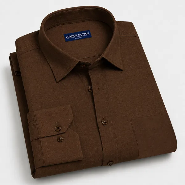 Dusty_Brown_Textured_Linen_Shirt_For_Men