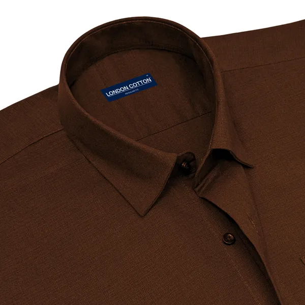 Dusty_Brown_Textured_Linen_Shirt_For_Men