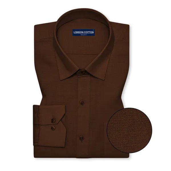 Dusty_Brown_Textured_Linen_Shirt_For_Men