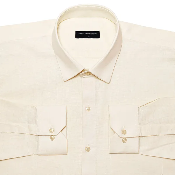 Cream_Textured_Linen_Shirt_For_Men