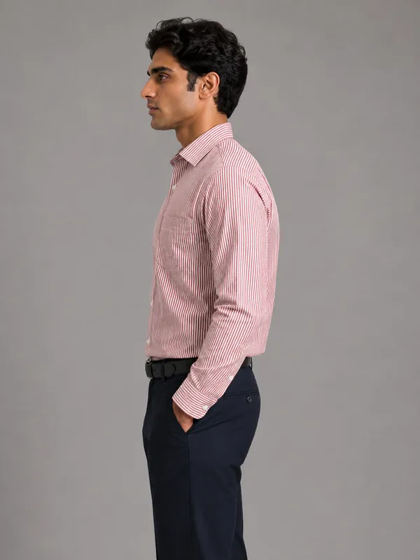 Dark_Green_Bold_Red_Oxford_Pack_Of_2_Pinstripe_Shirts