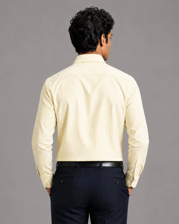 Lemon_Stripe_Oxford_Shirt_For_Men