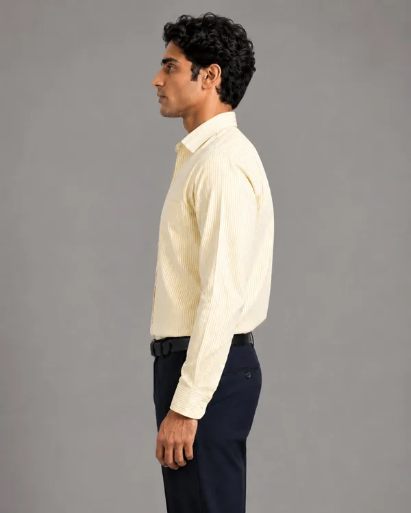 Lemon_Stripe_Oxford_Shirt_For_Men