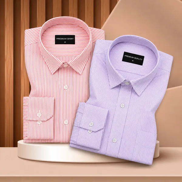 Bold_Red_Purple_Oxford_Pack_Of_2_Pinstripe_Shirts