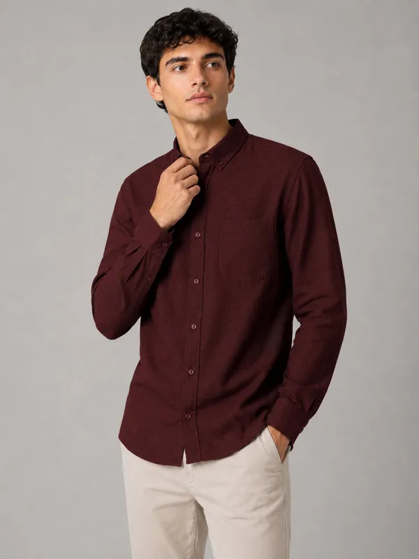 Maroon_Linear_Linen_Shirt