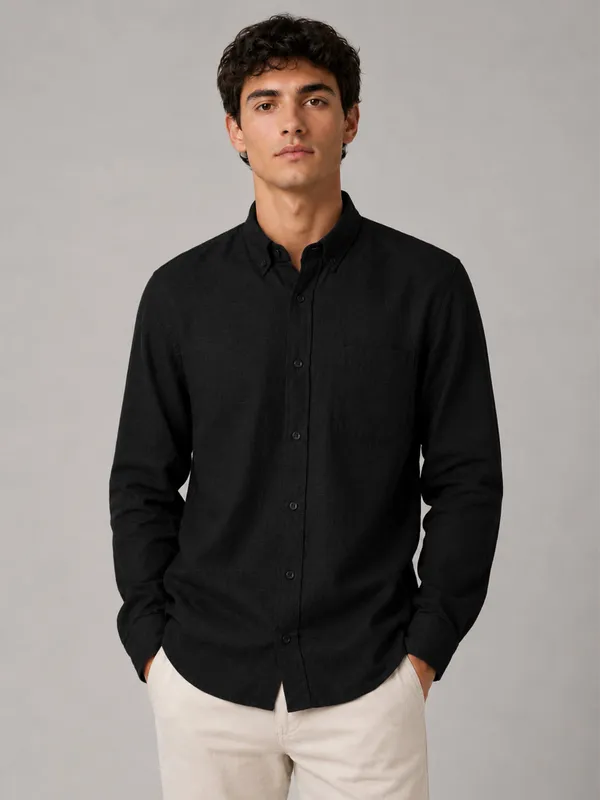 Black_Linear_Linen_Shirt