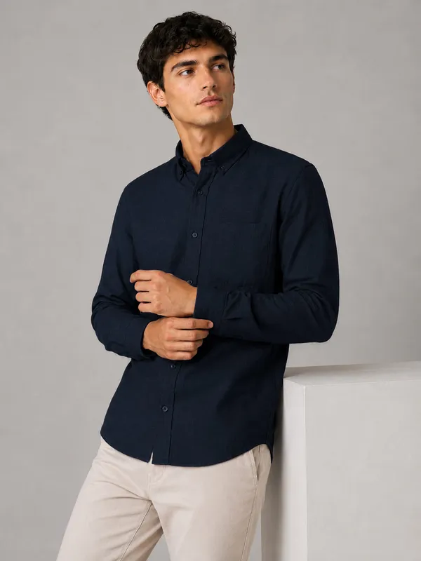 Navy_Blue_Linear_Linen_Shirt