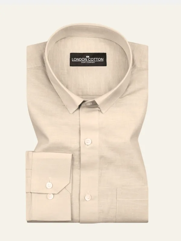 Beige_Linear_Linen_Shirt