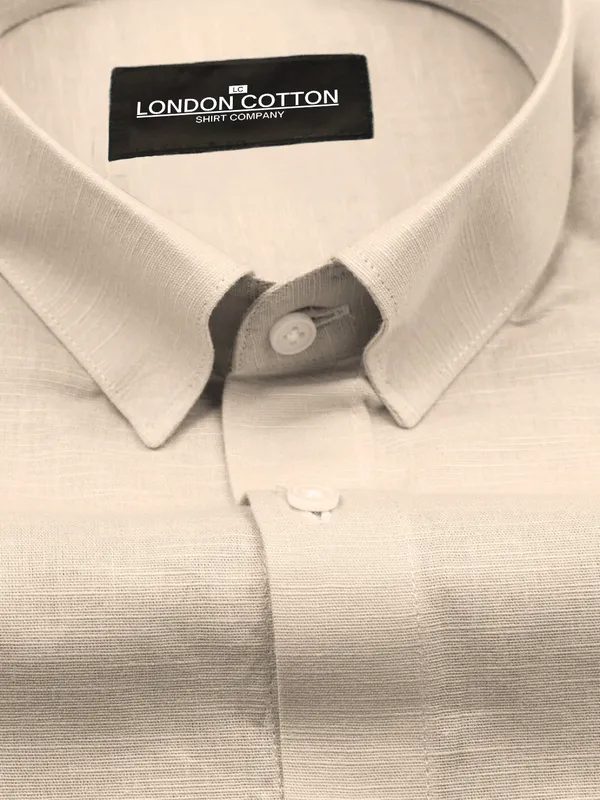 Beige_Linear_Linen_Shirt