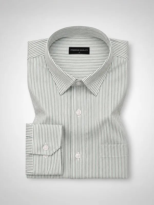 Lemon_Dark_Green_Oxford_Pack_Of_2_Stripe_Shirts_For_Men