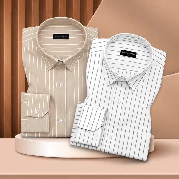 Beige_Charcoal_Black_Oxford_Pack_Of_2_Pinstripe_Shirts