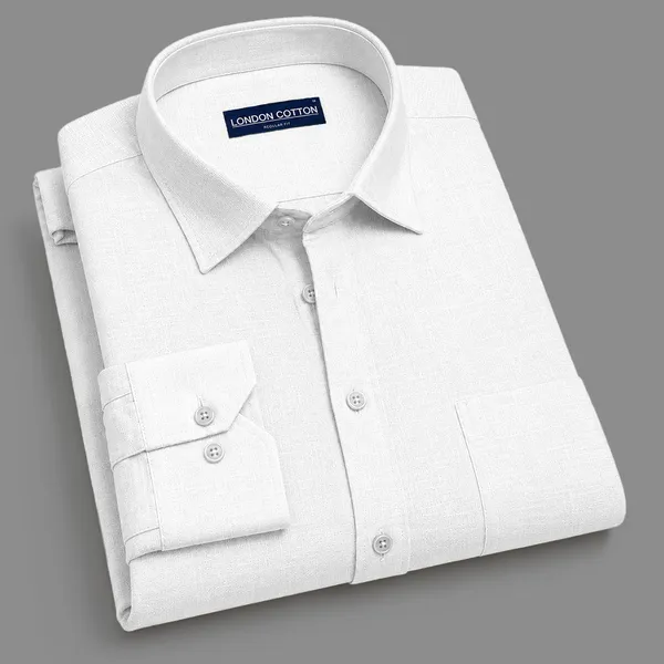White_Textured_Linen_Shirt_For_Men