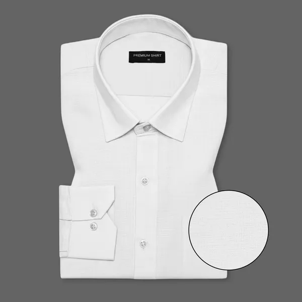 White_Textured_Linen_Shirt_For_Men