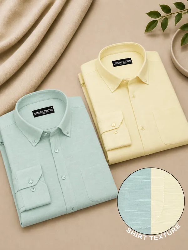 Turkish_Blue_Lemon_Linear_Linen_Pack_Of_2_Shirt