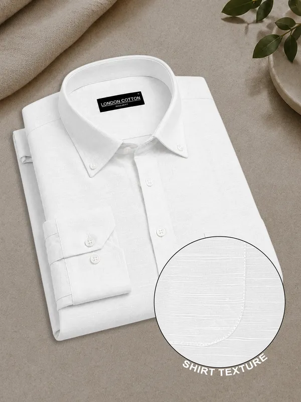 White_Navy_Blue_Linear_Linen_Pack_Of_2_Shirt