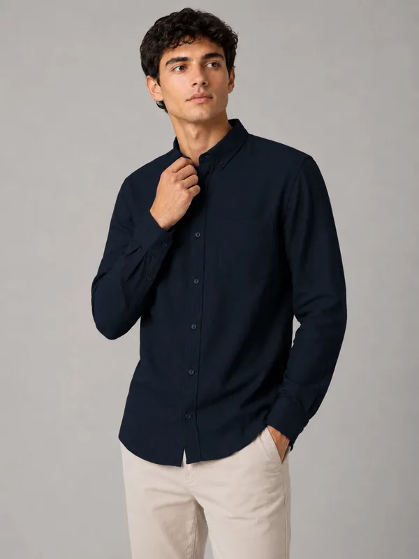 Navy_Blue_Sky_Blue_Linear_Linen_Pack_Of_2_Shirt