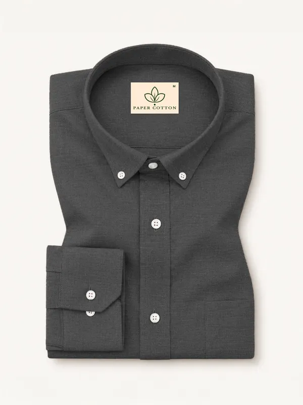 Dark_Grey_Down_Button_Casual_Linen_Shirt