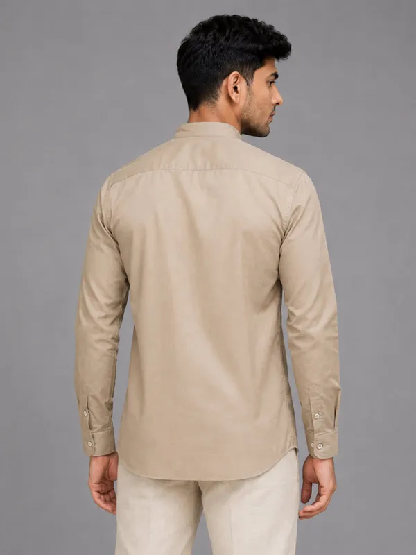Cream_Short_Cargo_Kurta_For_Men
