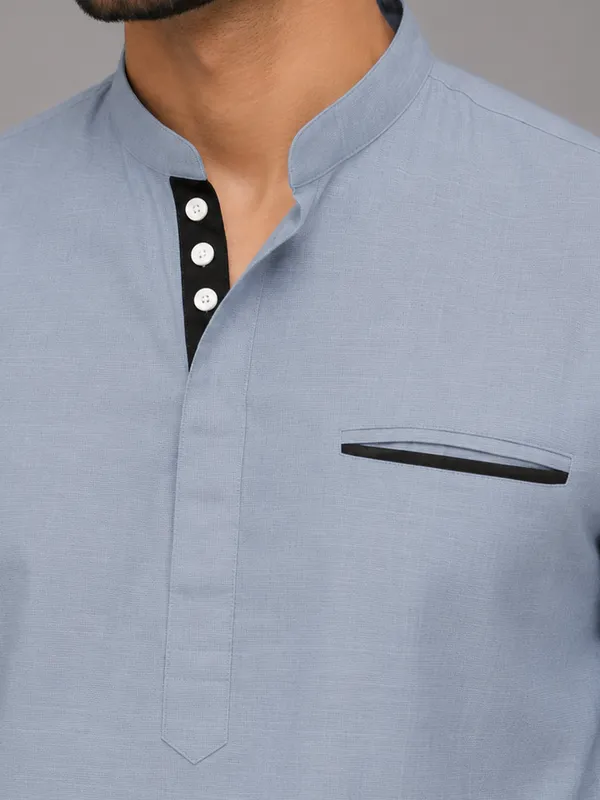 Pack_Of_2_Urban_Fit_Light_Blue_Sea_Green_Short_Linen_Kurta_For_Men