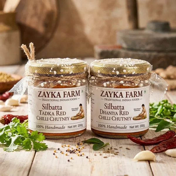 Silbatta_Chutney_Combo_(Tadka_+_Dhaniya)