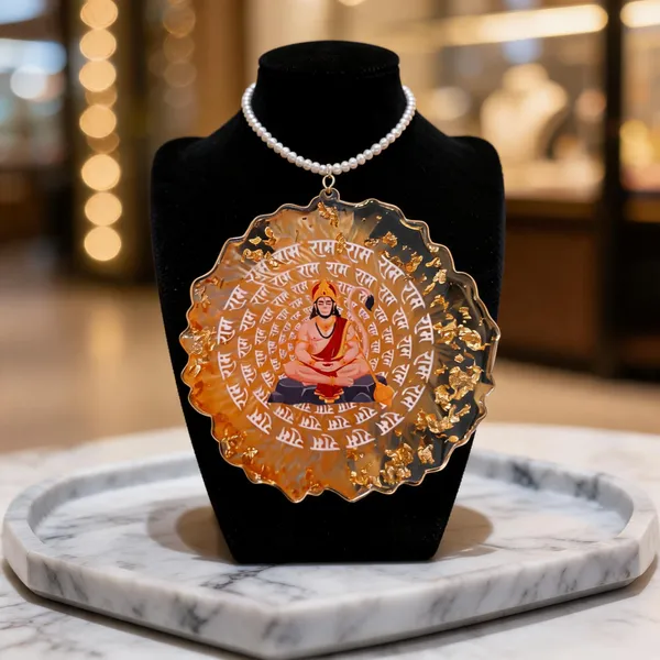 Orange_Hanuman_Ram_Naam_Hanging_Pendant