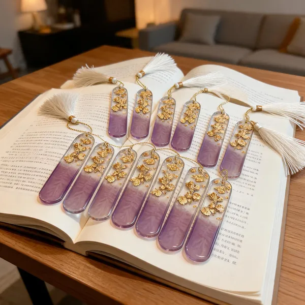 Pink_Floral_Decorative_Bookmark_With_Tassel_Set_Of_10