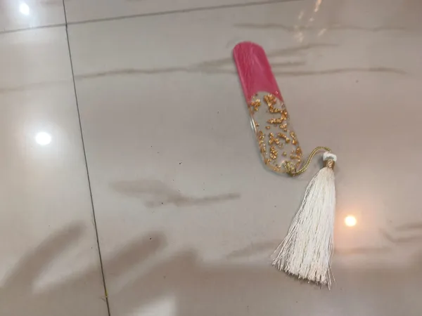 Pink_Decorative_Bookmark_With_White_Tassel_Set_of_10