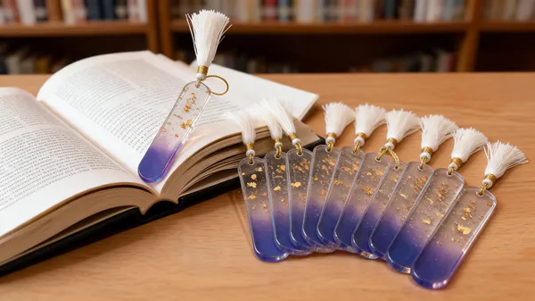 Purple_Transparent_Decorative_Bookmark_With_Tassel_Set_Of_10