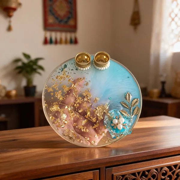 Resin_Floral_Art_Double_Candle_Holder