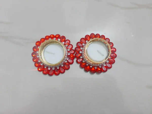 Gold_Tone_Red_Stone_Decorative_Diya_Set_of_4