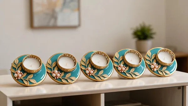 Metal_Festive_Floral_Tealight_Candle_Holder_Set_Of_5