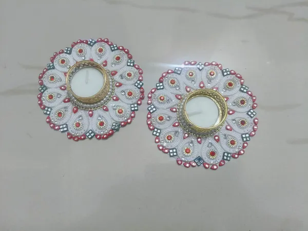 Floral_Mirror_Work_Tealight_Holders_Set_Of_2